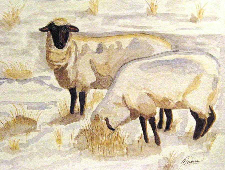 A Peaceful Winter Painting by Angela Davies