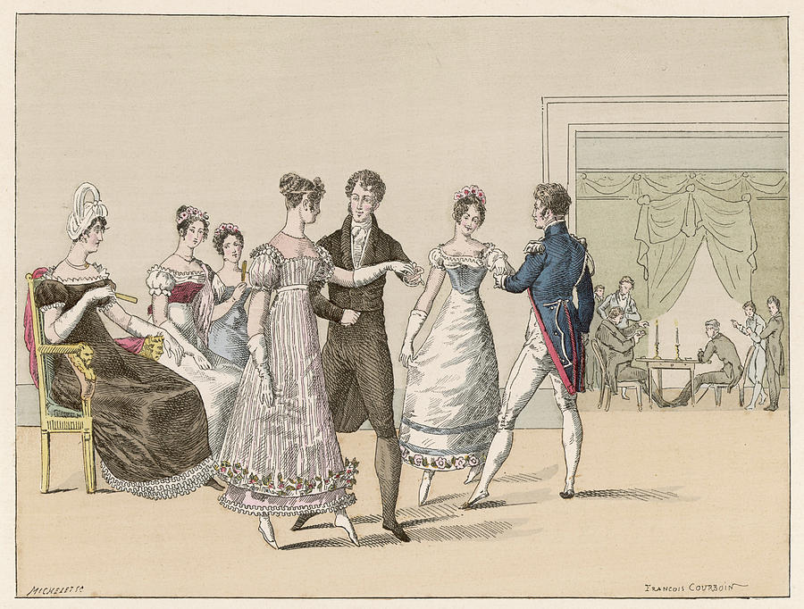 A Private Dance In The Chausee Drawing by Mary Evans Picture Library ...