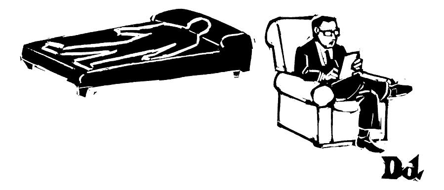 A Psychiatrist Sits With His Patient Drawing By Drew Dernavich Fine