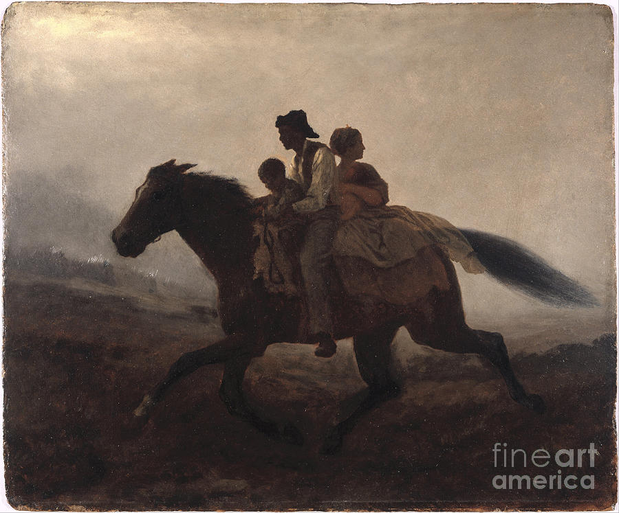 Eastman Johnson Painting - A Ride for Liberty #1 by Celestial Images