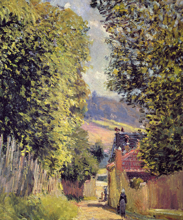 A Road in Louveciennes Painting by Alfred Sisley - Fine Art America