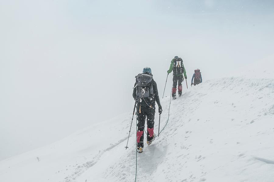 A Rope Team Of Climbers On Mount Photograph By Alasdair Turner Fine Art America 7072