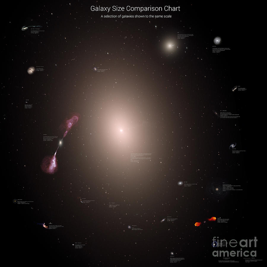 Space Photograph - A Selection Of Galaxies Shown #1 by Rhys Taylor