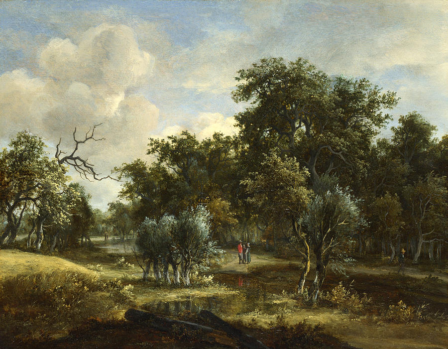 A Stream by a Wood #1 Painting by Meindert Hobbema