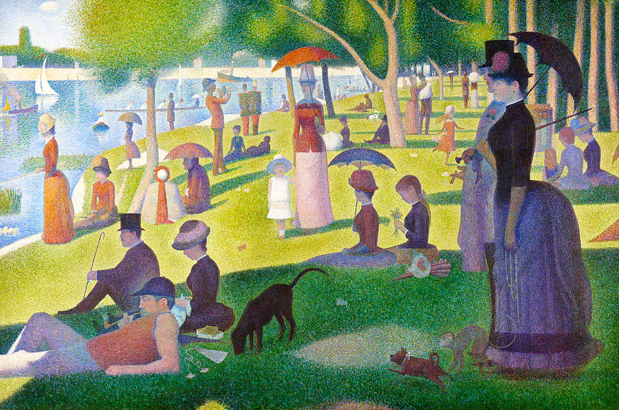 A Sunday on La Grande Jatte #11 Painting by Georges Seurat