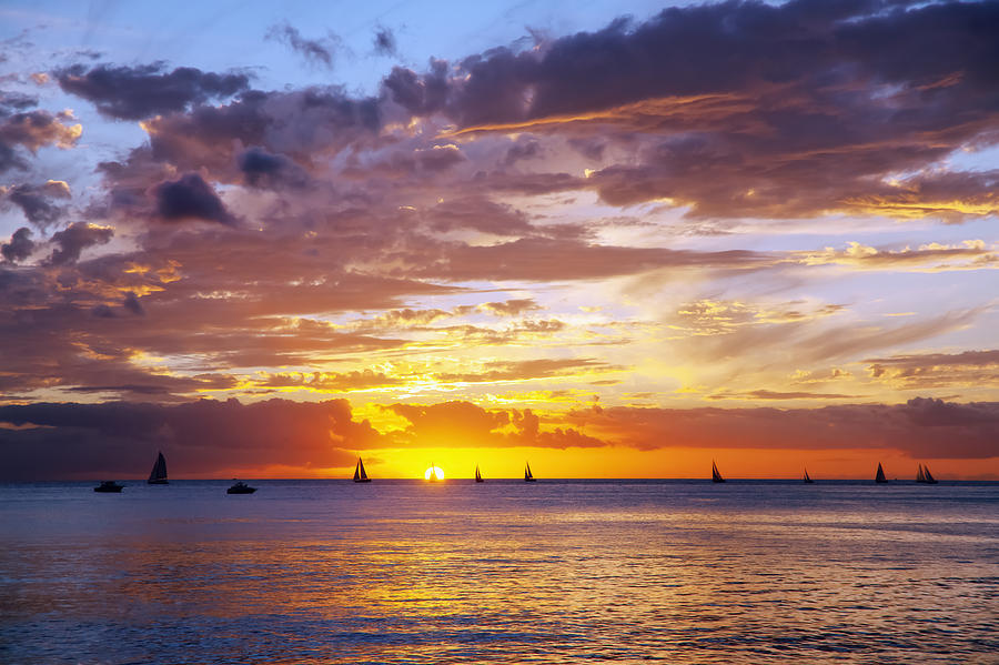 A sunset on Hawaii #1 Photograph by Marek Poplawski