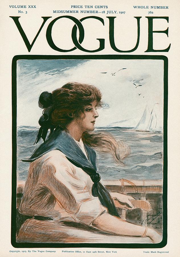 A Vintage Vogue Magazine Cover Of A Woman #1 by G. Howard Hilder