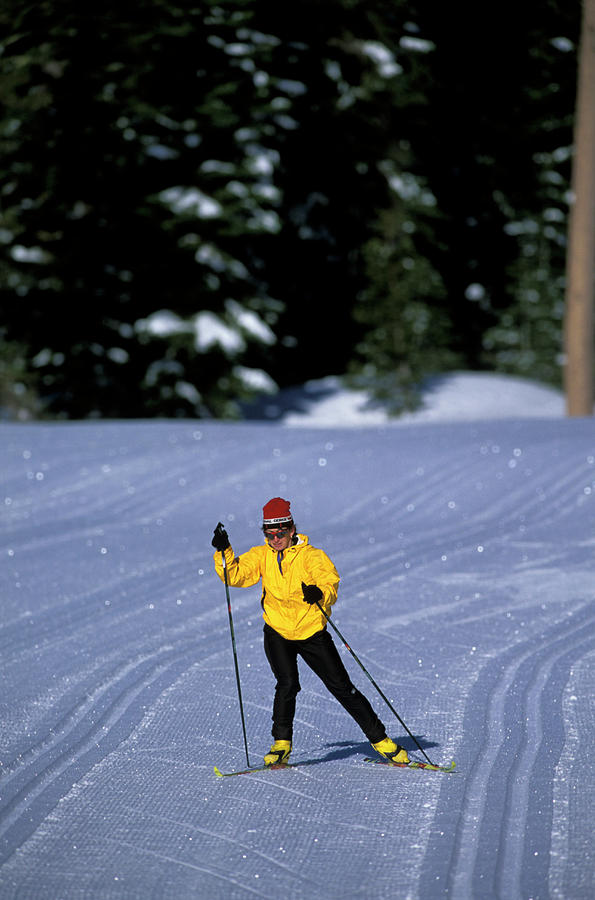 A Woman Cross Country Skiing Royal Photograph By Corey Rich 6852