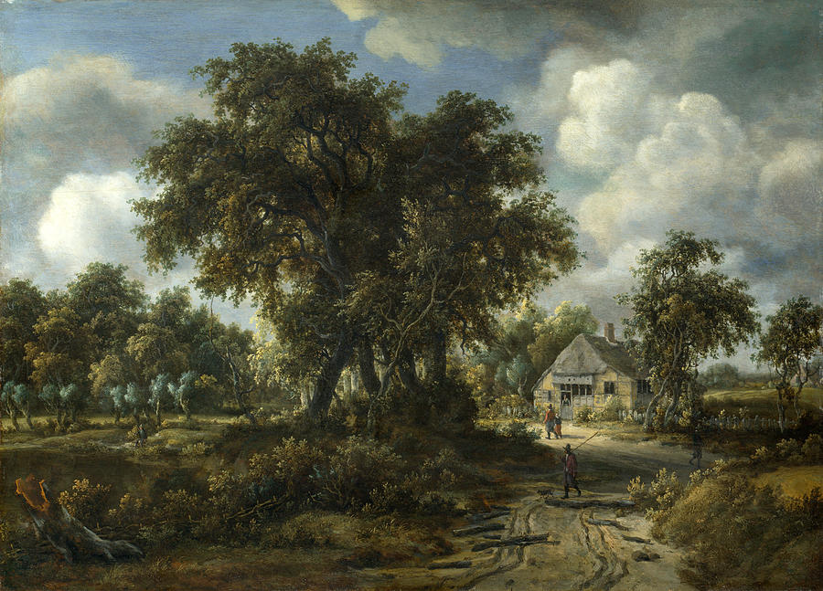 A Woody Landscape #1 Painting by Meindert Hobbema