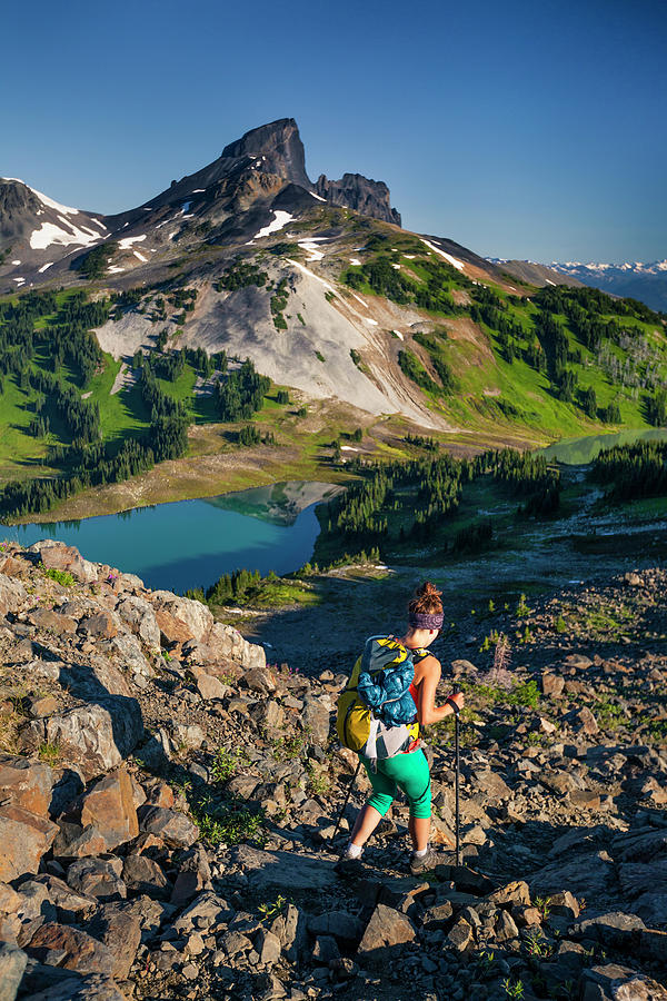 A Young Woman Hiking On The Panorama #1 Photograph by Christopher Kimmel A Young Woman Hiking On The Panorama #1 Photograph by Christopher Kimmel