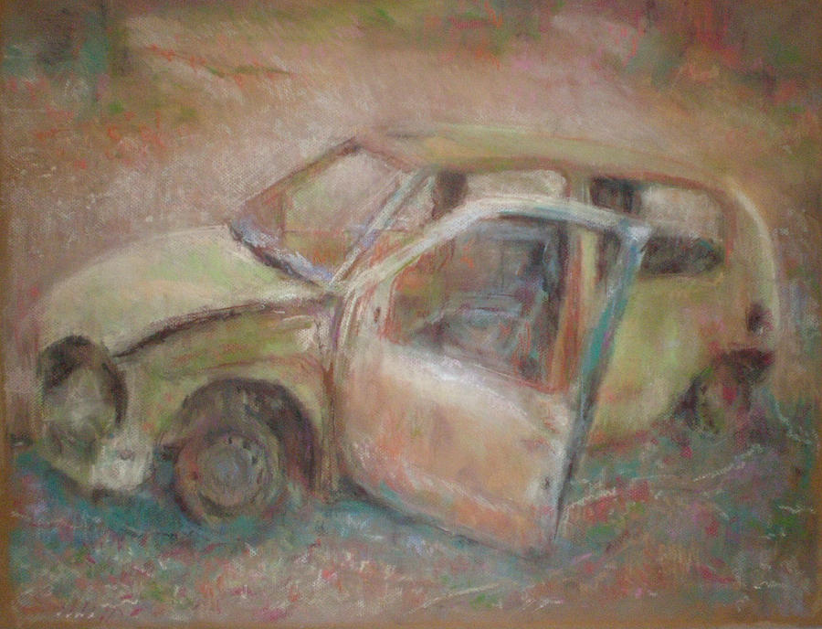 Abandoned Car  #1 Drawing by Paez  ANTONIO