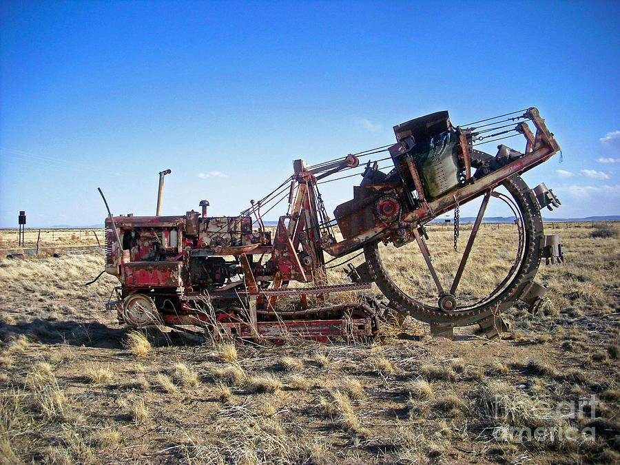 Abandoned Farm Equipment Tractor and Trenching Machine Photograph by Birgit Seeger-Brooks