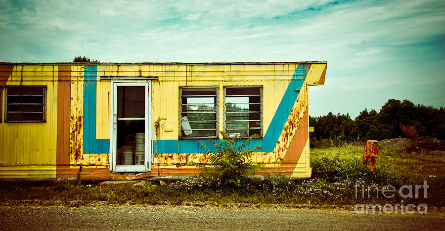 Abandoned Yellow Trailer #1 Photograph by Amy Cicconi