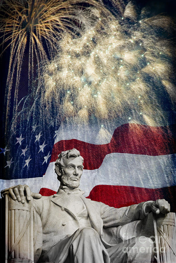 Abraham Lincoln Fireworks Photograph by Michael Shake Fine Art America