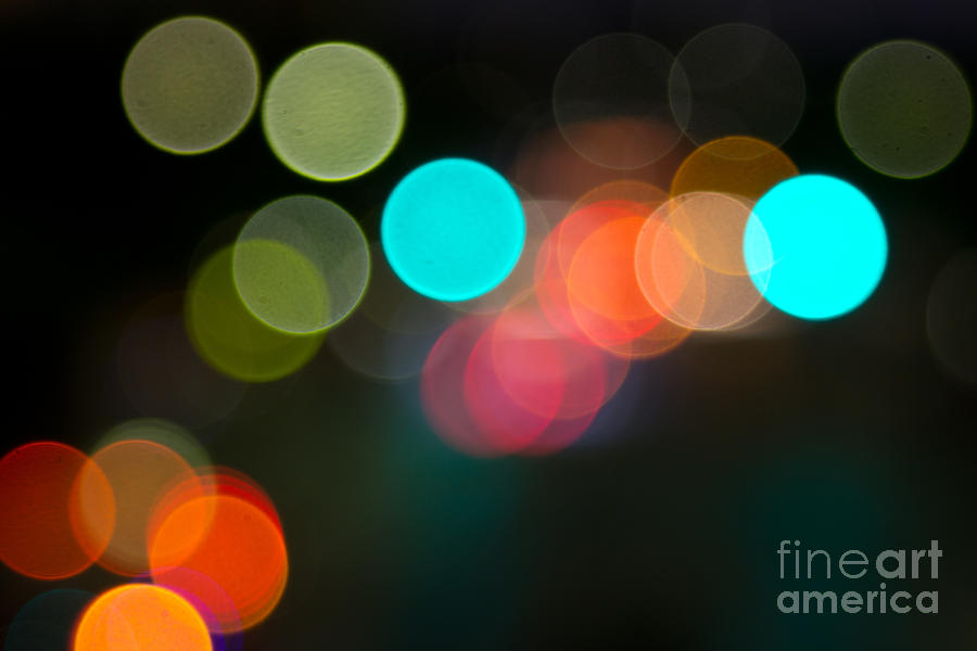 Abstract Colorful Round Bokeh Lights #1 Photograph by Beverly Claire Kaiya