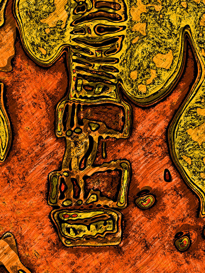 Abstract Guitar #1 Digital Art by David G Paul