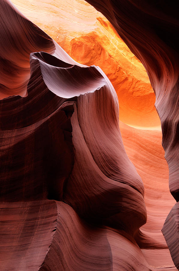 Abstract landscape of Lower Antelope Canyon Photograph by Yevgen