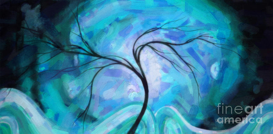 Abstract Landscape Painting Digital Texture Art by Megan Duncanson #1 Painting by Megan Aroon