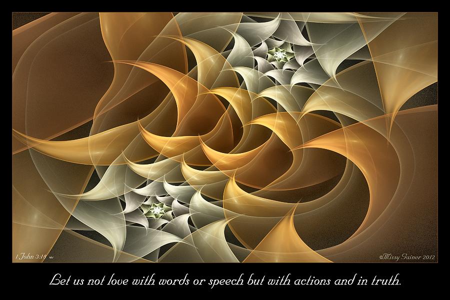 Action and Truth Digital Art by Missy Gainer
