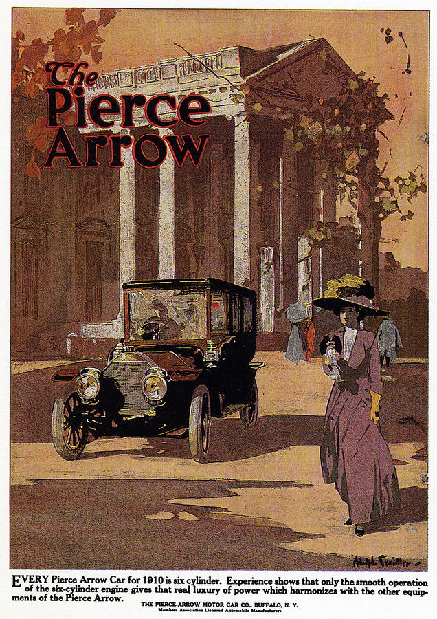 Ad Pierce-arrow, 1909 #1 Drawing by Granger