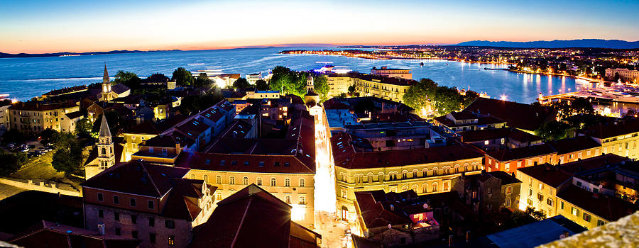 Adriatic city of Zadar aerial panorama #1 Photograph by Brch Photography