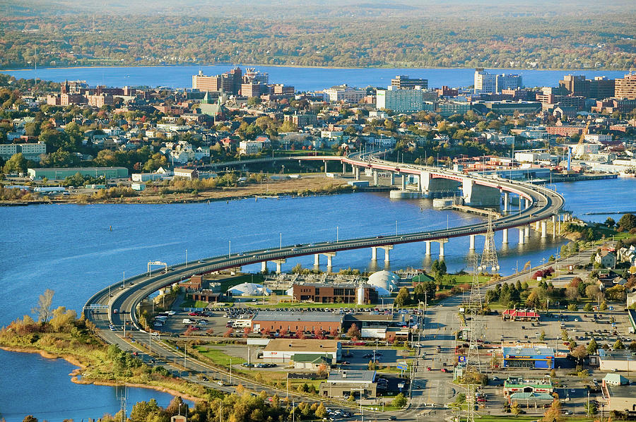 Aerial Of Downtown Portland, Maine Photograph by Panoramic Images