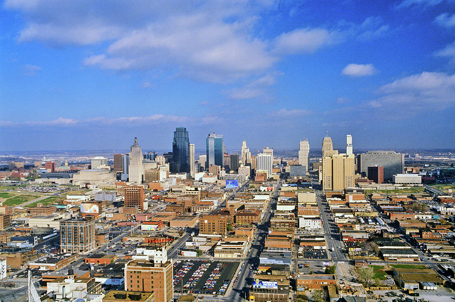 Aerial Of Kansas City Skyline, Mo #1 Photograph by Panoramic Images