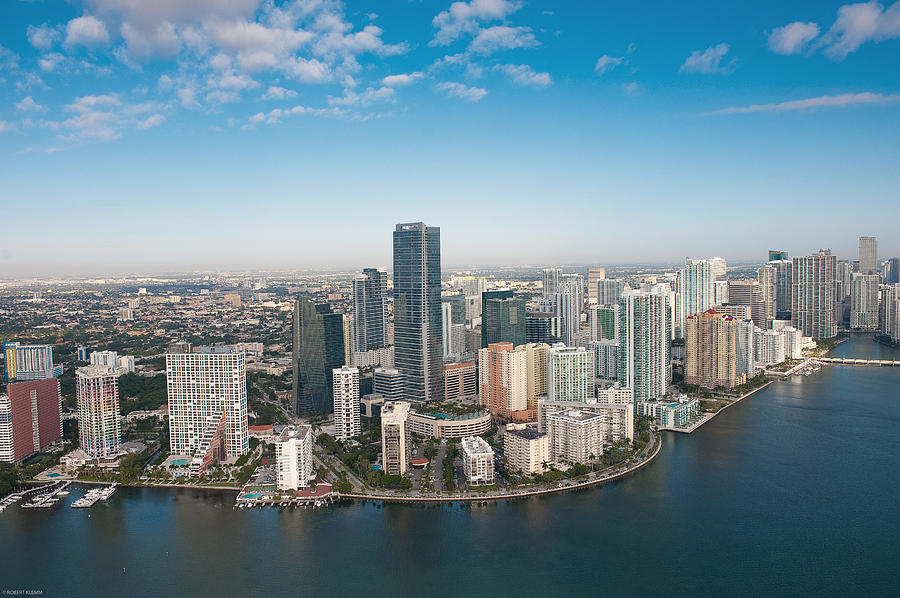 Aerial View Downtown Miami Photograph by Robert Klemm - Fine Art America