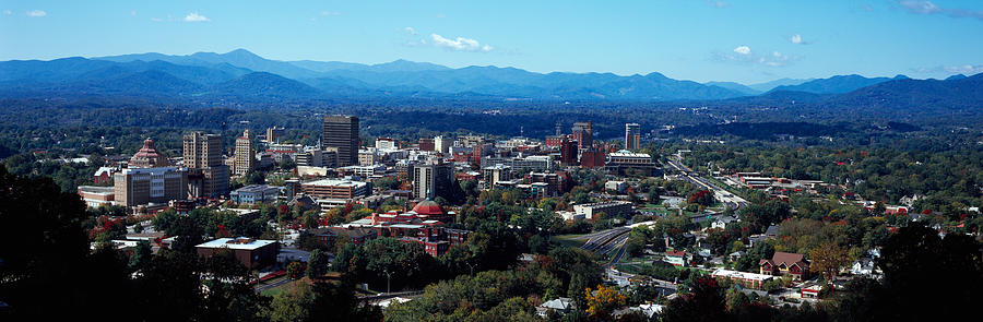 Aerial View Of A City, Asheville #1 Photograph by Panoramic Images
