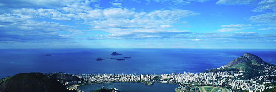 Aerial View Of A City At Coast, Rio De #1 Photograph by Panoramic Images