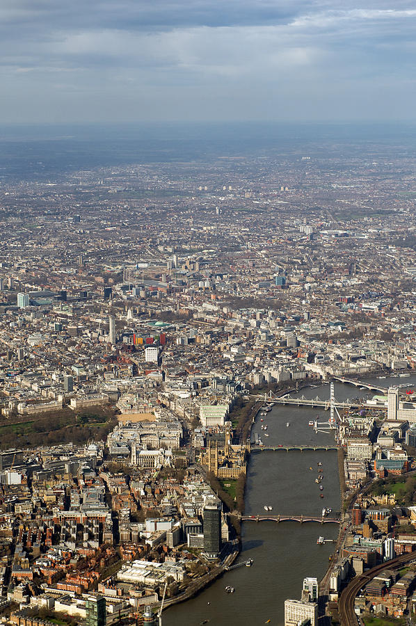 Aerial view of central London #2 Photograph by Gary Eason