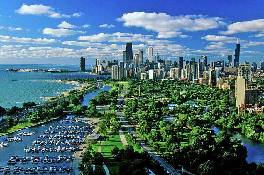 Aerial View Of Chicago, Illinois #1 Photograph by Panoramic Images