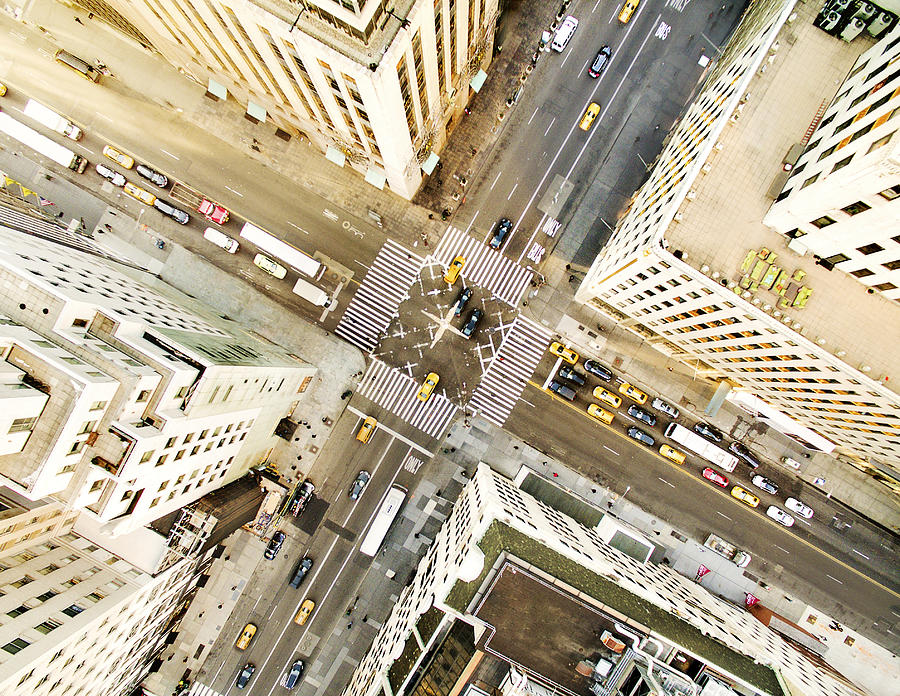 Aerial view of fifth avenue #1 Photograph by Orbon Alija