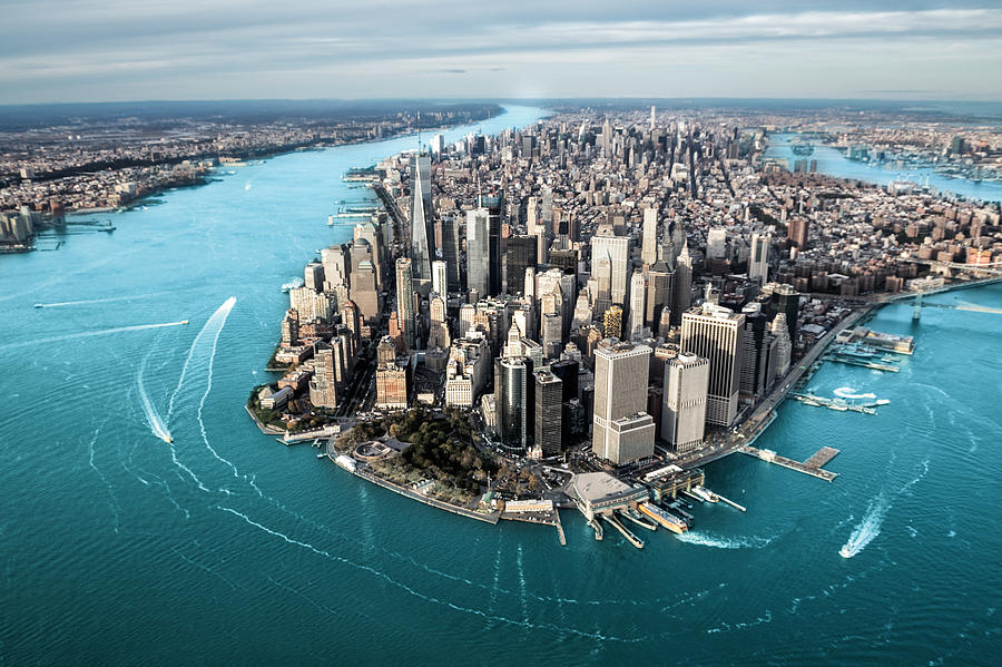 Aerial view of Manhattan island #1 Photograph by Predrag Vuckovic