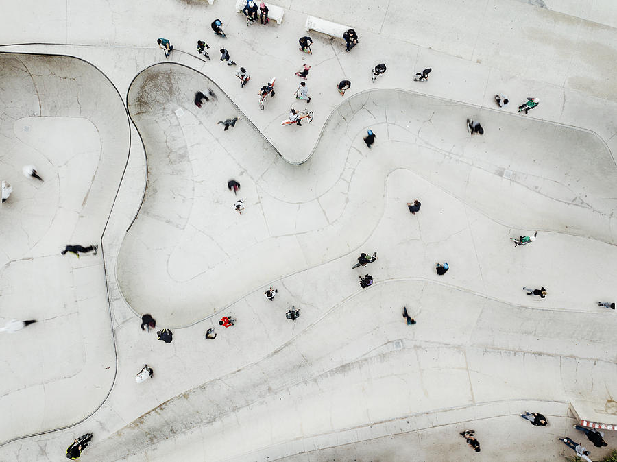 Aerial view of skatepark #1 Photograph by Orbon Alija