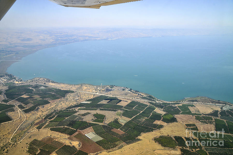 Aerial view of the Sea Of Galilee #1 Photograph by Shay Levy