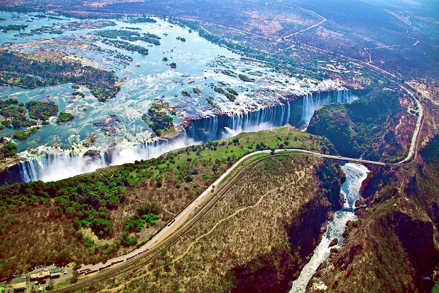 Aerial View Of Victoria Falls #1 Photograph by Miva Stock Aerial View Of Victoria Falls #1 Photograph by Miva Stock