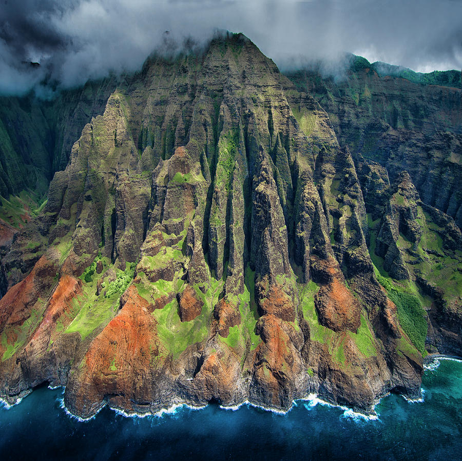 Nature Photograph - Aerial Views Of The Na Pali Coast, Kauai #1 by Ignacio Palacios