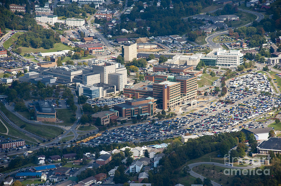 Aerials Photograph - aerials of WVVU campus #1 by Dan Friend