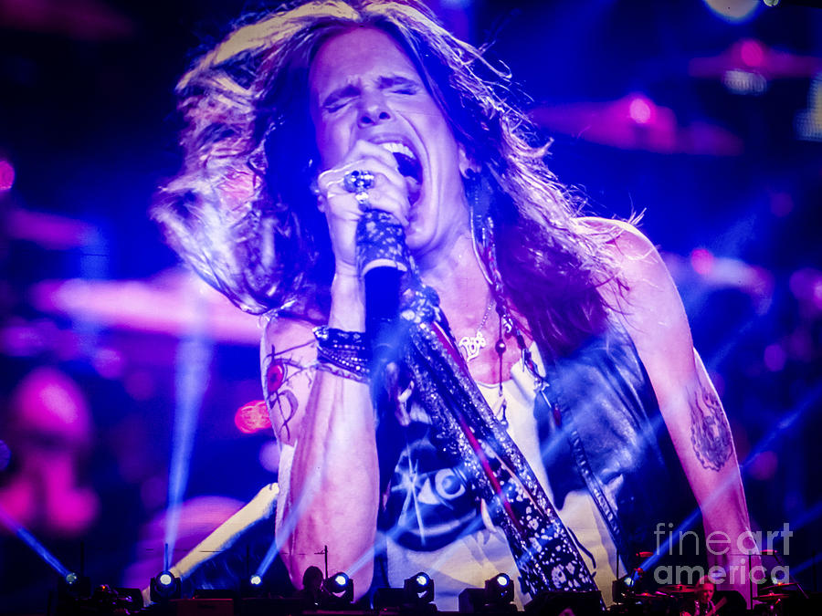 Aerosmith Steven Tyler Singing In Concert #1 Photograph by Jani Bryson