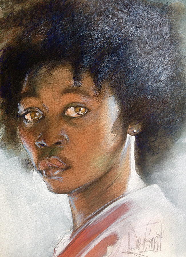African American Boy #1 Painting by Gregory DeGroat