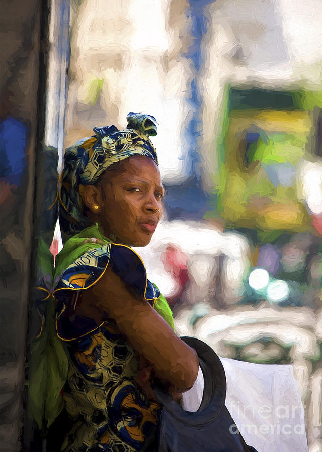 African lady in Montmartre Photograph by Sheila Smart Fine Art Photography