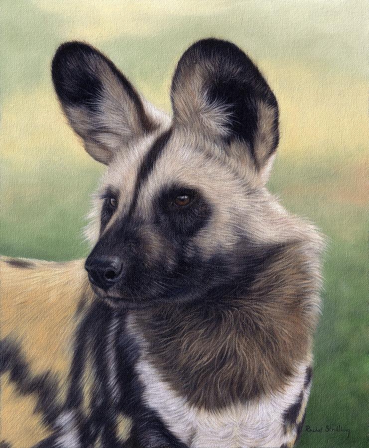 African Wild Dog Painting #1 Painting by Rachel Stribbling
