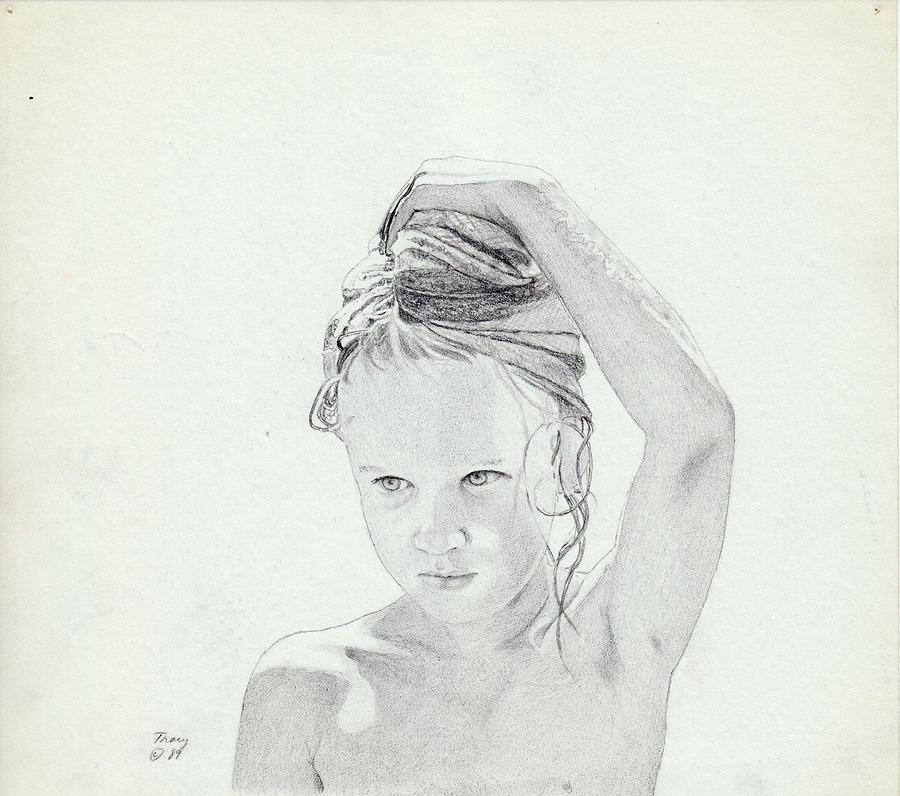 After the Shower #1 Drawing by Robert Tracy