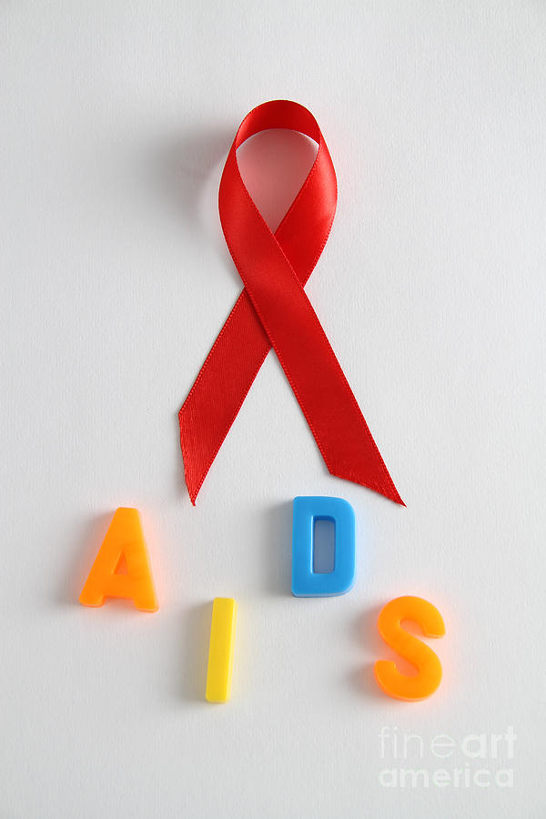 Aids Awareness Symbol #1 Photograph by Photo Researchers, Inc.