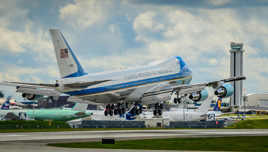 747 Photograph - Air Force One #1 by Puget  Exposure
