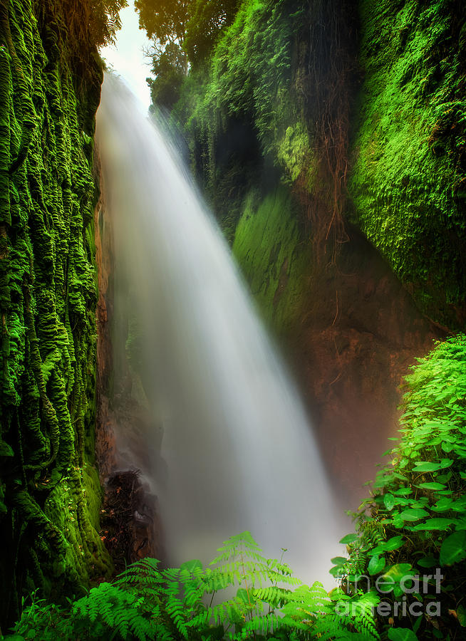 Nature Photograph - Air Terjun water fall #1 by Anek Suwannaphoom