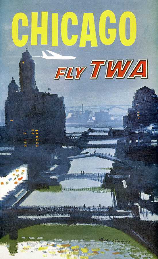 Airline Poster, c1960 Drawing by Granger