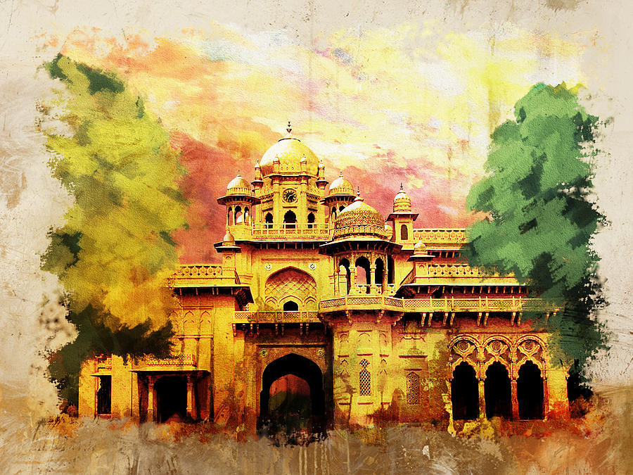 Architecture Painting - Aitchison College #1 by Catf