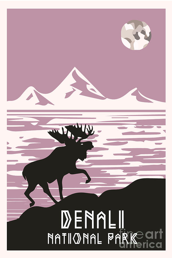 Alaska Denali National Park Poster #2 Digital Art by Celestial Images